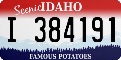 ID license plate I384191