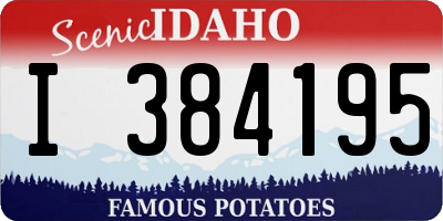 ID license plate I384195