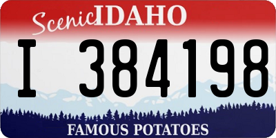 ID license plate I384198