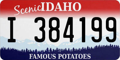 ID license plate I384199