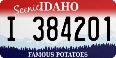ID license plate I384201