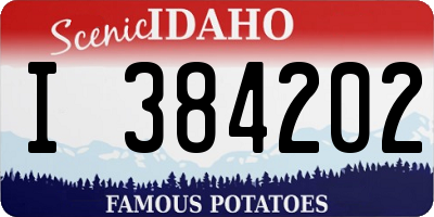 ID license plate I384202