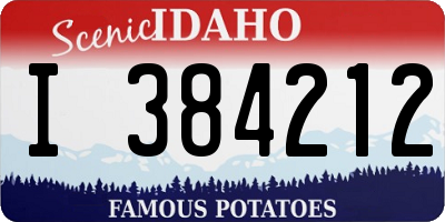 ID license plate I384212