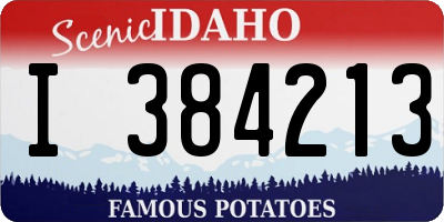 ID license plate I384213