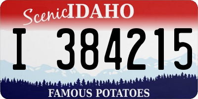 ID license plate I384215