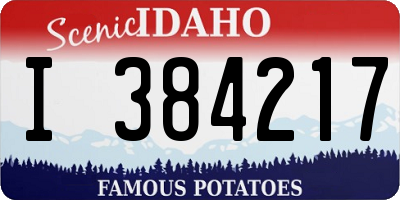 ID license plate I384217