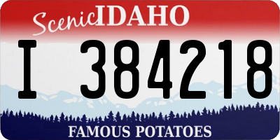 ID license plate I384218