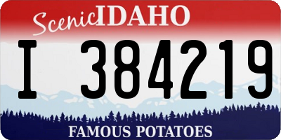 ID license plate I384219