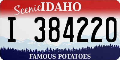 ID license plate I384220