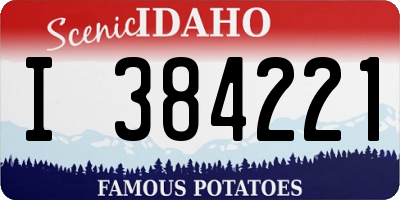 ID license plate I384221