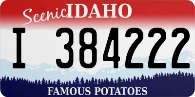 ID license plate I384222