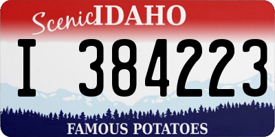 ID license plate I384223