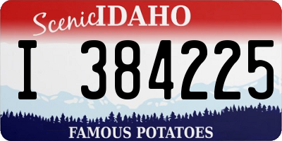 ID license plate I384225