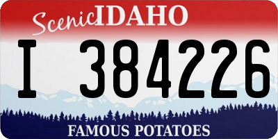 ID license plate I384226