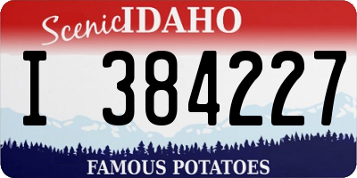 ID license plate I384227