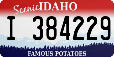 ID license plate I384229