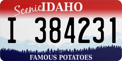 ID license plate I384231