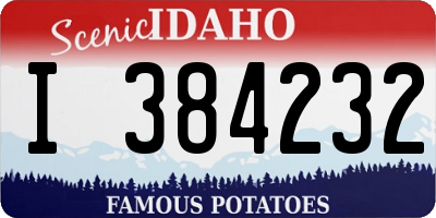 ID license plate I384232