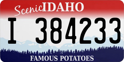 ID license plate I384233