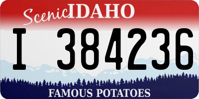 ID license plate I384236