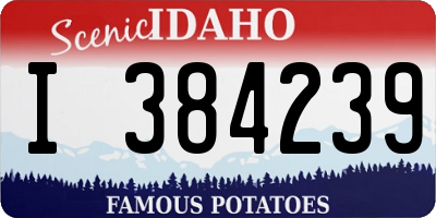 ID license plate I384239