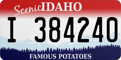 ID license plate I384240