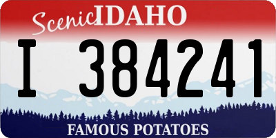 ID license plate I384241