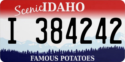 ID license plate I384242