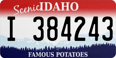 ID license plate I384243
