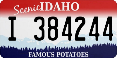 ID license plate I384244