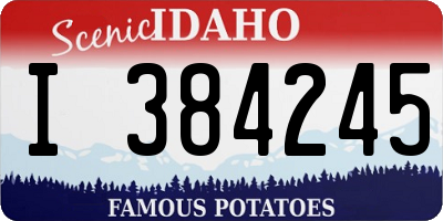 ID license plate I384245