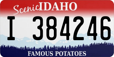 ID license plate I384246