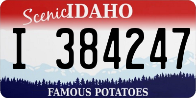 ID license plate I384247