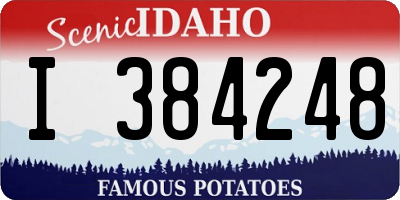 ID license plate I384248