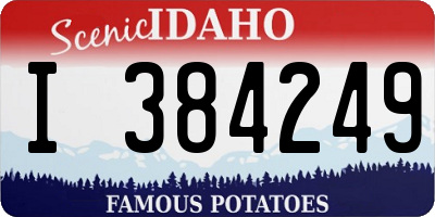 ID license plate I384249