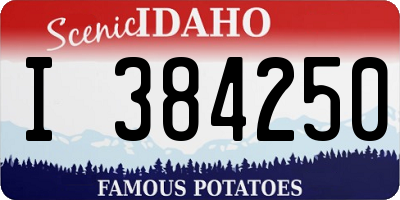 ID license plate I384250
