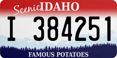 ID license plate I384251