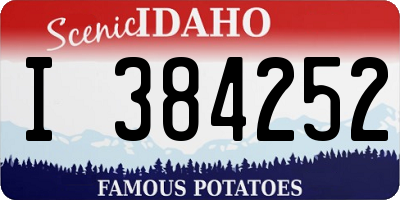 ID license plate I384252