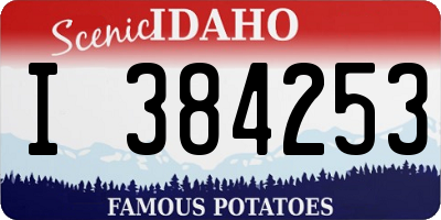ID license plate I384253