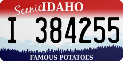 ID license plate I384255