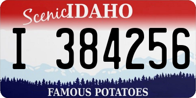ID license plate I384256