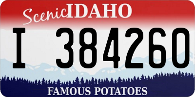 ID license plate I384260