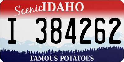 ID license plate I384262