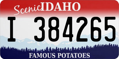 ID license plate I384265