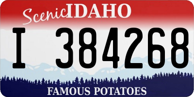 ID license plate I384268