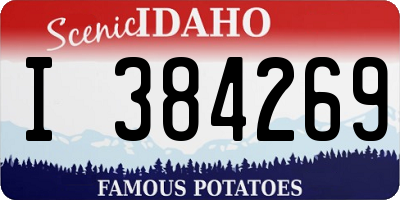 ID license plate I384269