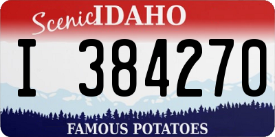 ID license plate I384270