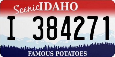 ID license plate I384271