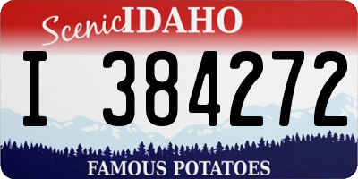 ID license plate I384272