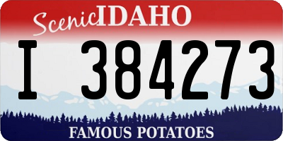 ID license plate I384273